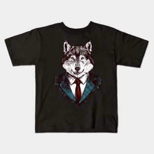 Business Wolf Kids T-Shirt